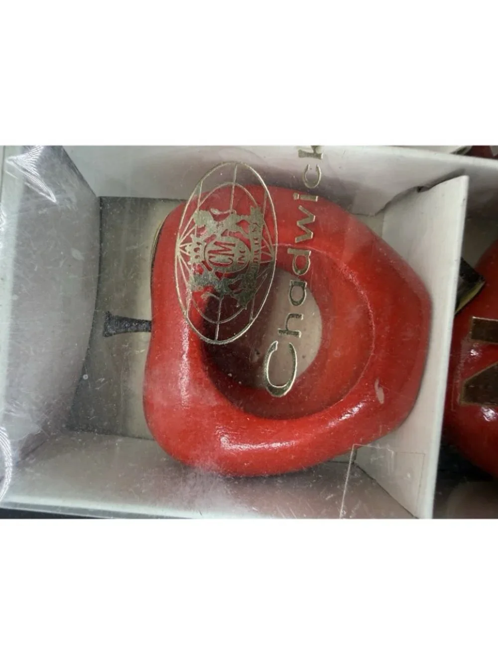 Chadwick Wooden Apple Napkin Rings Set of 4 Red Fruit Table Decor NIB